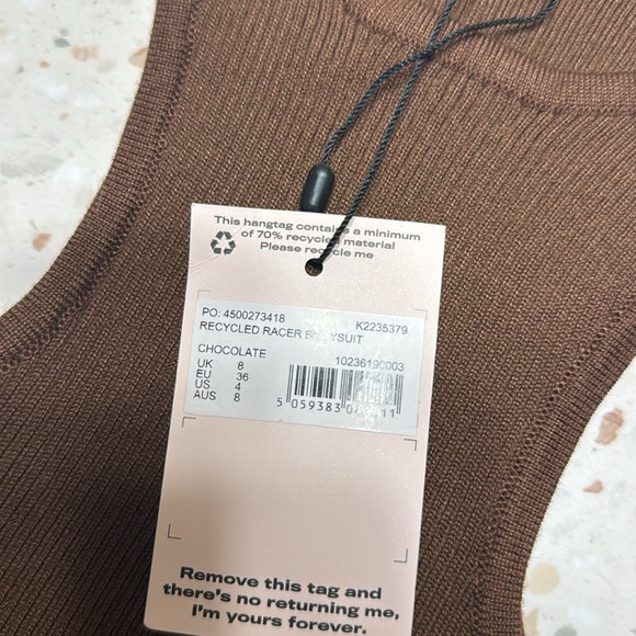 Missguided recycled racer body suit size US 4 - Picture 3 of 3